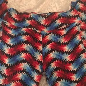 EUC 4th of July LuLaroe tall and curvy leggings